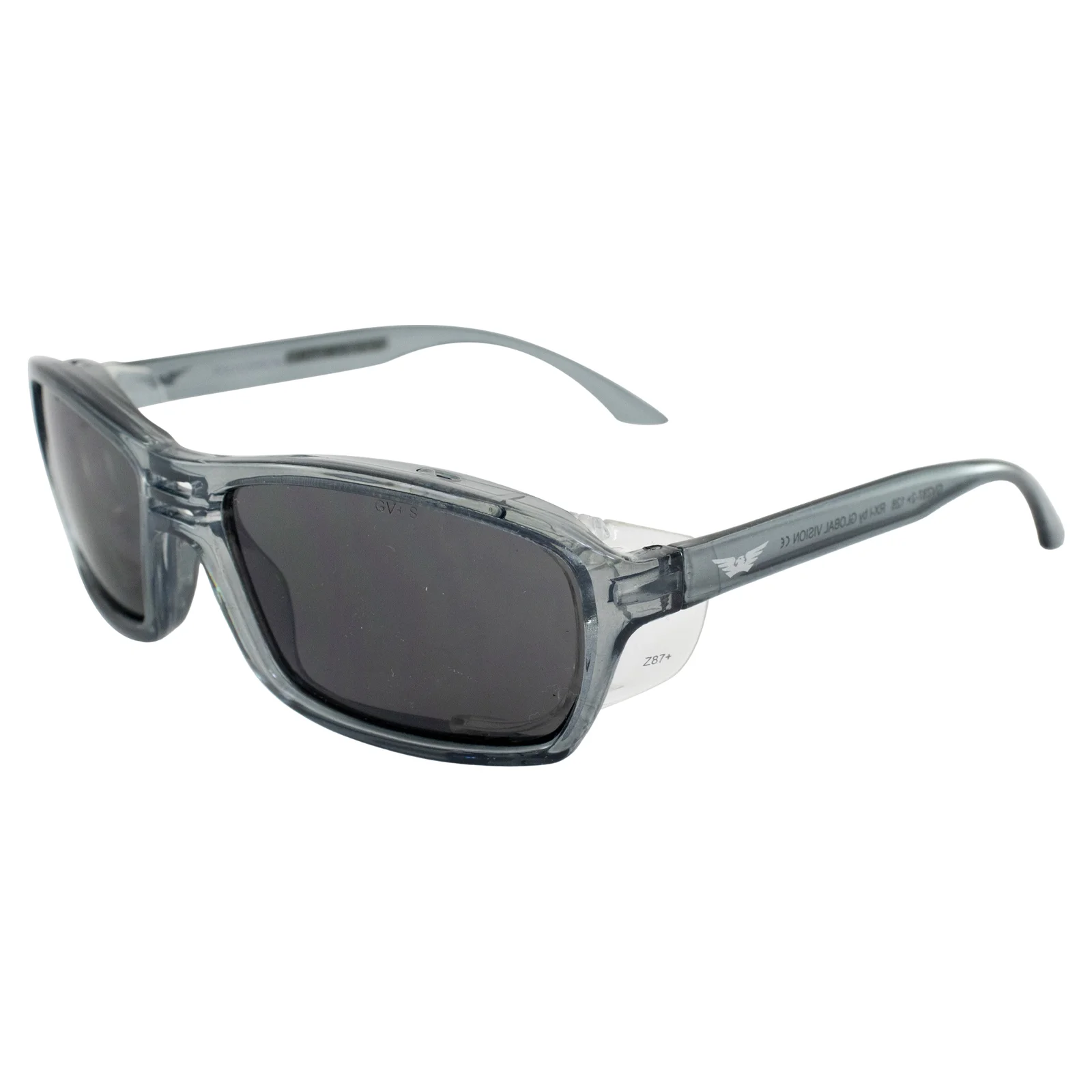 Global Vision Eyewear RX Series Sunglasses with Xylex Glossy Crystal Gray Frame