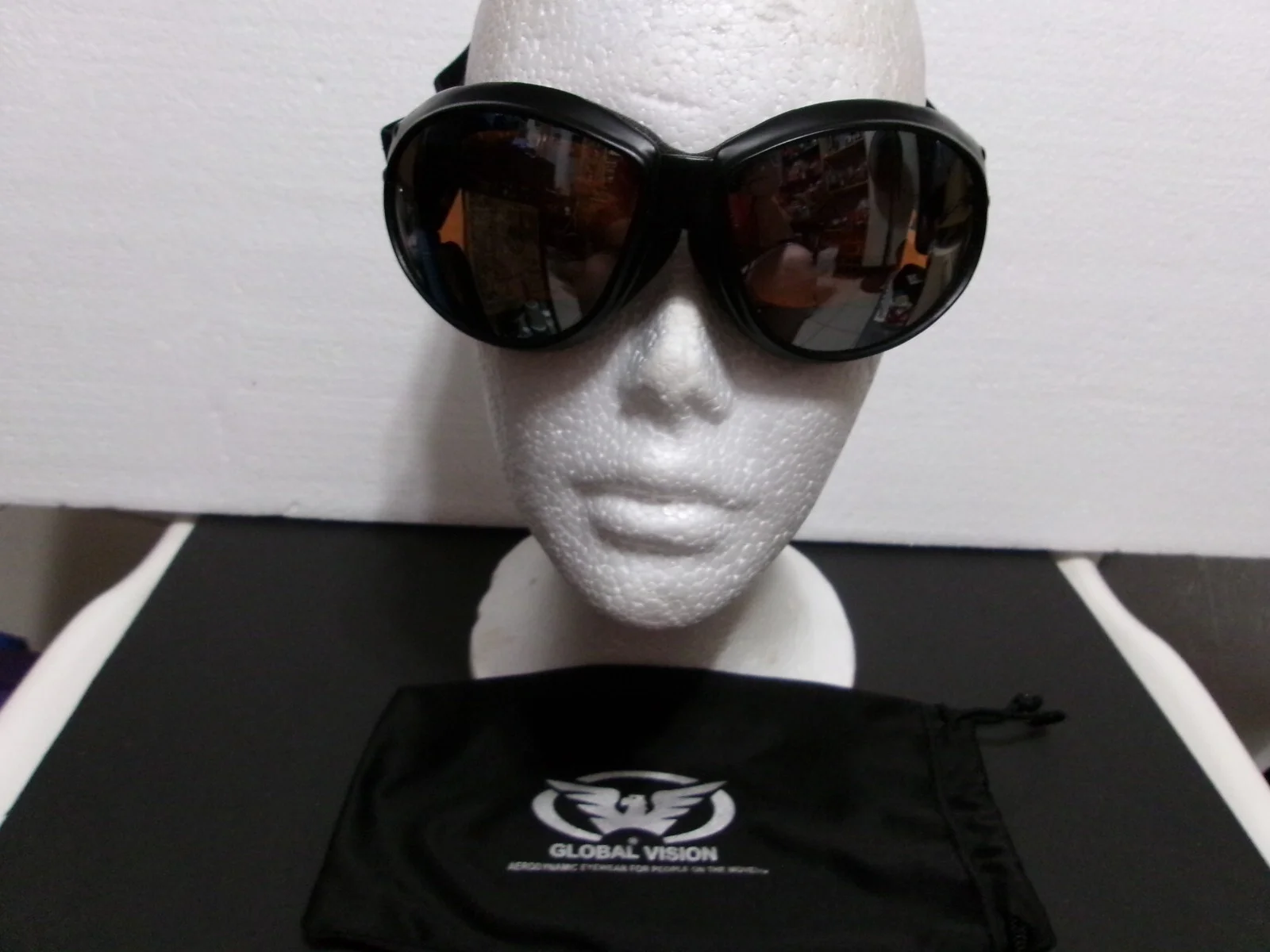 GLOBAL VISION MOTORCYCLE GOGGLES AERODYNAMIC EYE WEAR Fits Over Most Eyeglasses